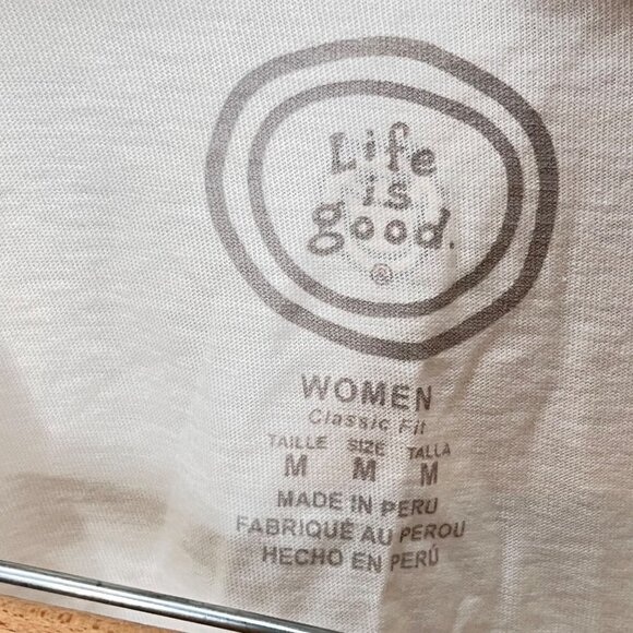 Life is Good  Pink Flip Flop Short Sleeve T-shirt- Women's Classic‎ Fit Medium - Picture 4 of 4